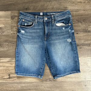 GIRLS GAP HIGH WAISTED BERMUDA SHORTS SIZE 12